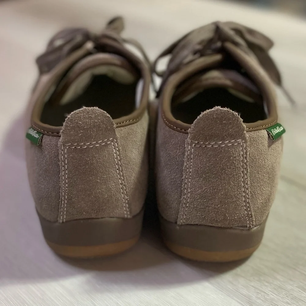 Eddie Bauer Women’s Leather Lace Up Sneakers Henderson Pine Suede Brown Size 10